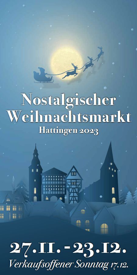 Flyer Programm Hattingen Weihnachtsmarkt 2023